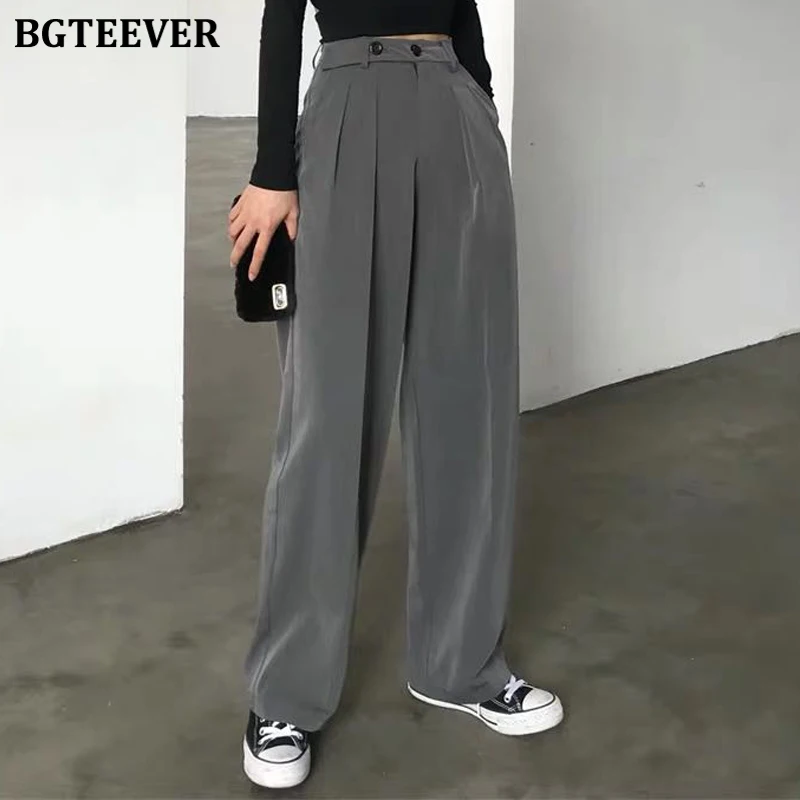 Casual Loose Long Pants Women High 