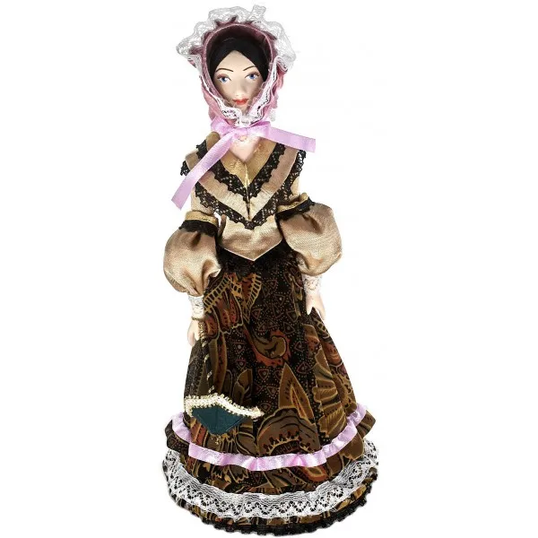 Фарфоровая кукла коллекционная Мадмуазель в летнем платье 19 век Франция. Сувенир