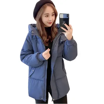

Parka new Women Winter Down jacket Women Coat Long Hooded Outwear 2020 Female Parka Thick Cotton Padded Female Basic Coats