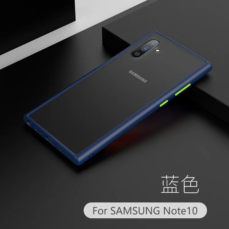 Матовый ТПУ прозрачный противоударный бампер чехол для телефона для samsung Note10 Note10+ чехол устойчивая защита