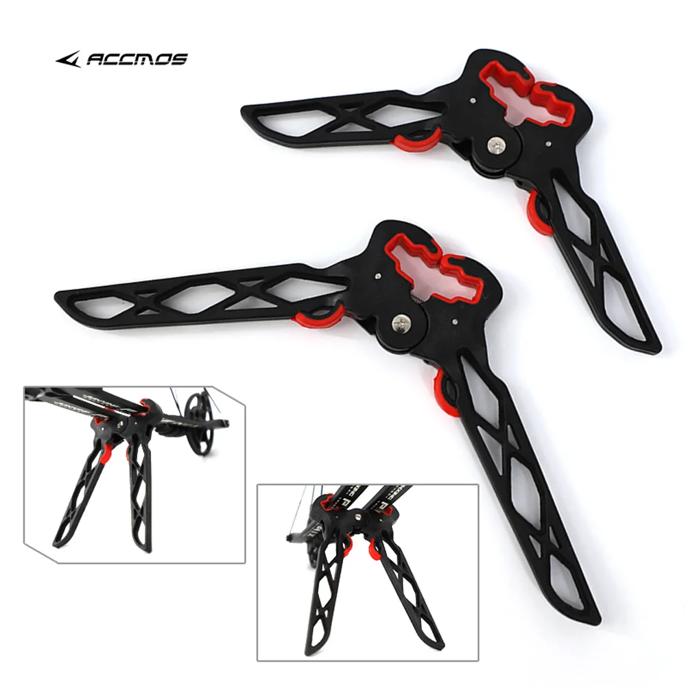 2 sizes of Archery Compoun Bow Stand Hunting Bow Holder Rack Removable