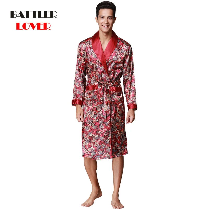 mens silk kimono dressing gown