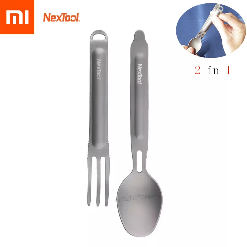 

Newest Xiaomi NexTool Fork Spoon Outdoor Pure Titanium Portable Tableware 2-in-1 Detachable Outdoor Sports Healthy Convenient