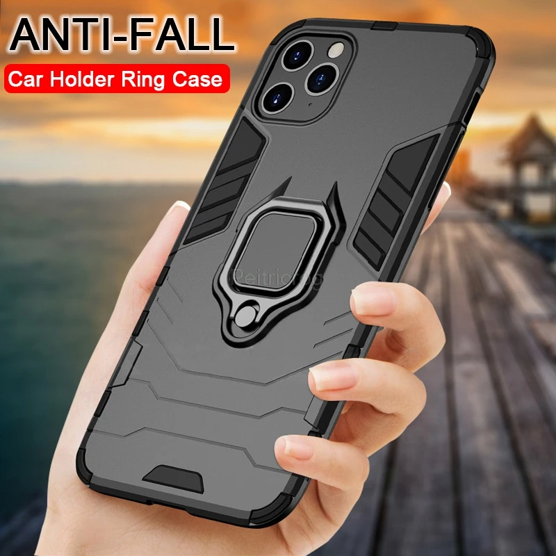 Противоударный чехол для телефона iPhone 11 Pro XR XS Max X подставка 7 8 6 6S Plus с магнитным