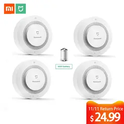 Оригинальный Xiaomi Mijia Honeywell детектор пожарной сигнализации фотоэлектрический датчик дыма Aqara Zigbee дистанционное управление с Mihome приложение