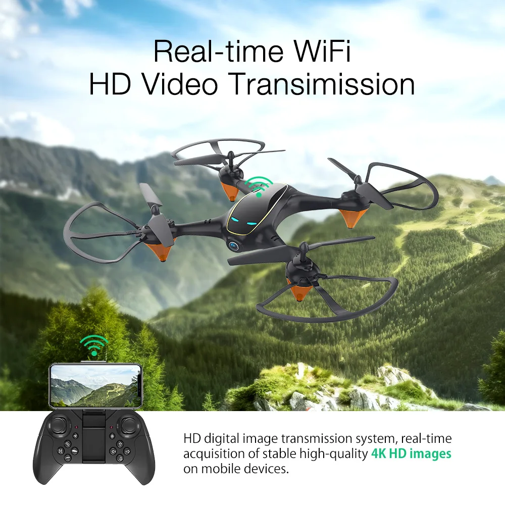 E38 WiFi FPV с 480P двойной камерой Дрон воздушный Видео режим удержания высоты портативный Самолет RC Квадрокоптер игрушечные дроны