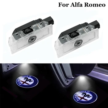 

Car Logo Led Door Light Laser Projector Ghost shadow Welcome Lamp For Alfa Romeo 159 Giulietta Giulia Mito Stelvio Brera Spider