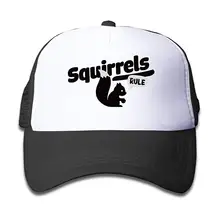 Детские шляпы водителя грузовика белки, печатные регулируемые детские сетки Snapback шляпа бейсбольная Кепка унисекс