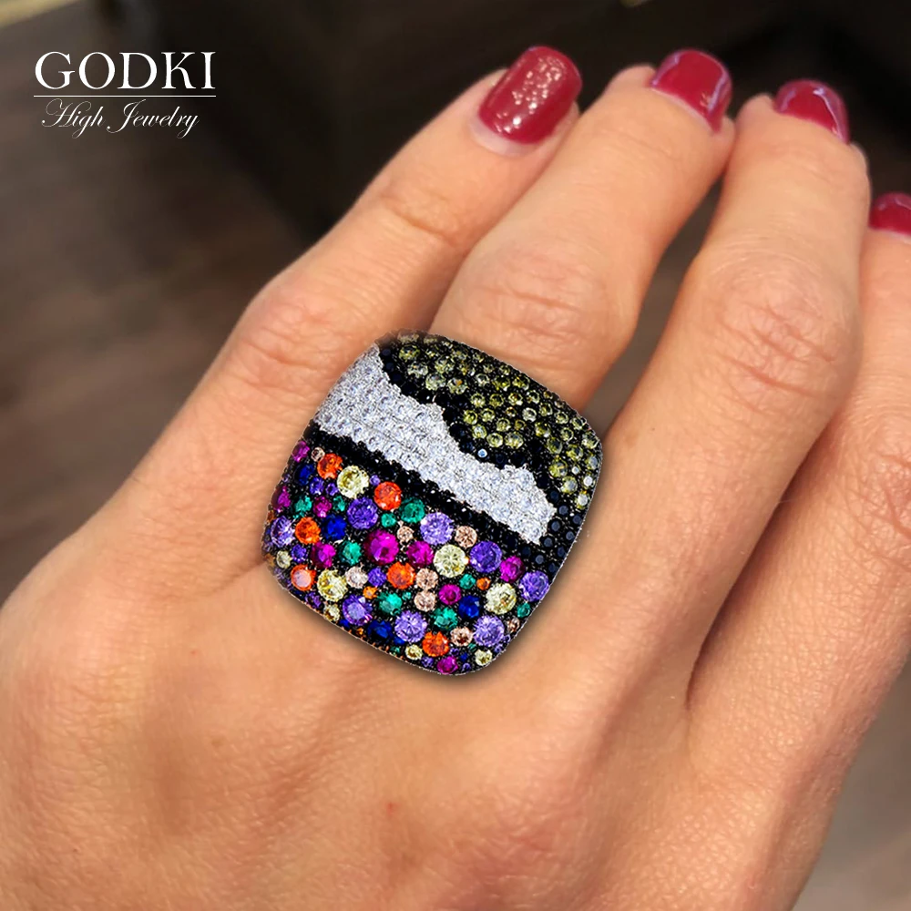 Женское кольцо в богемном стиле GODKI эксклюзивное с облаками деревом