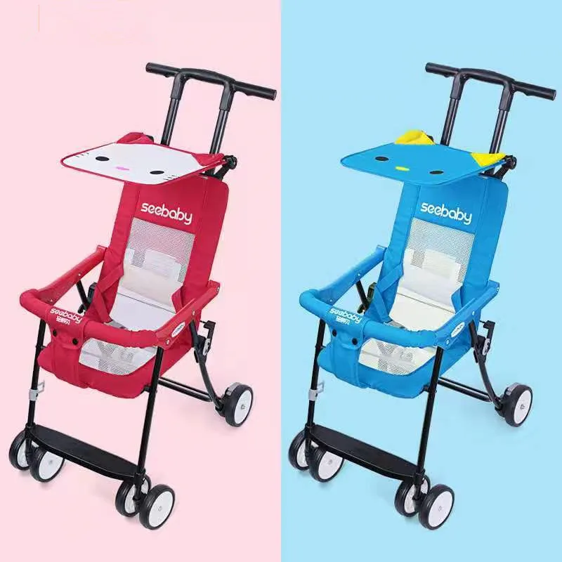 Baby stroller ultra light folding can sit and lie on the plane baby child kids simple portable pocket umbrella