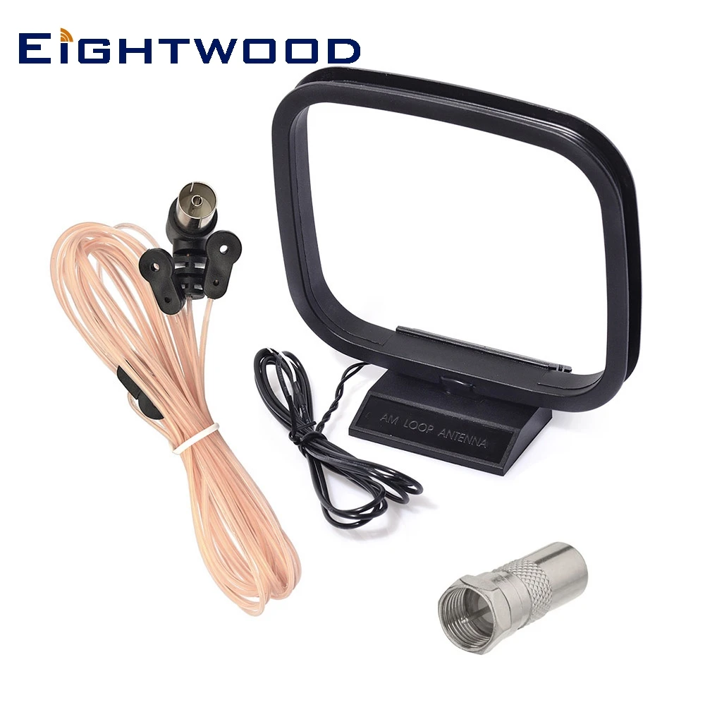 

Eightwood Indoor FM Dipole Antenna Female PAL Connector and AM Loop Antenna 2 Bare Wire for Stereo Receiver Yamaha Pioneer Denon