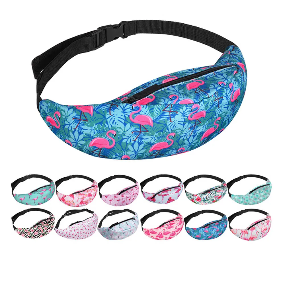 

Meijuner Denim Fanny Packs Flamingo Pattern Waist Pack Unisex Casual Belt Bag Salesperson Sling Work Pocket Bag WMJ014