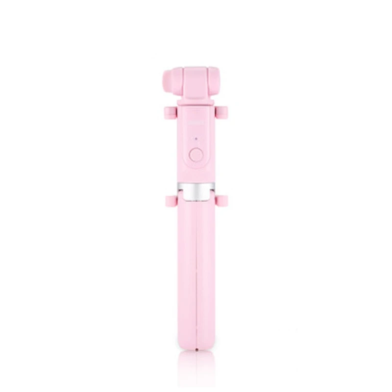 Pink Remax P9 портативный Bluetooth селфи палка штатив из медиакамеры наружная Запись видео селфи палка для Iphone samsung huawei - Цвет: Pink