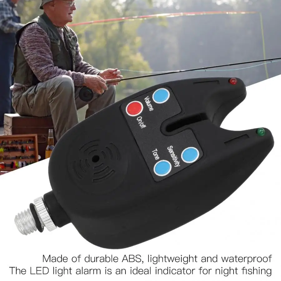 Электронный сигнализатор укуса рыбы, водонепроницаемый светильник для рыбалки, звуковая лампа, оповещение, оборудование для зимы, летающие рыболовные инструменты, аксессуары