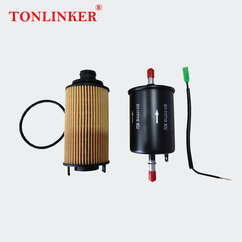 TONLINKER Car Cabin Air Filter Oil Filter Fuel For Chery Exeed TXL 1.6 DCT AWD F4J16 Set Car Accessories