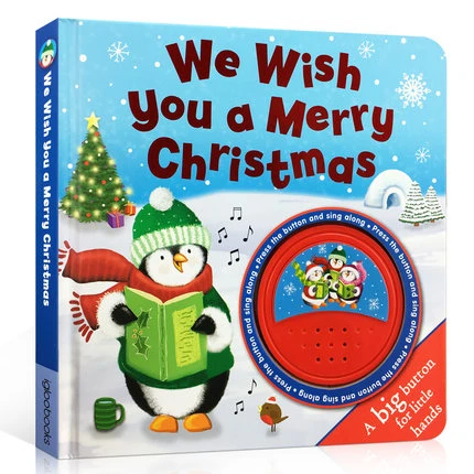 Original Popular Education Books We Wish You A Merry Christmas Sound Board Book Colouring English Activity Story Book For Kids Languages Aliexpress