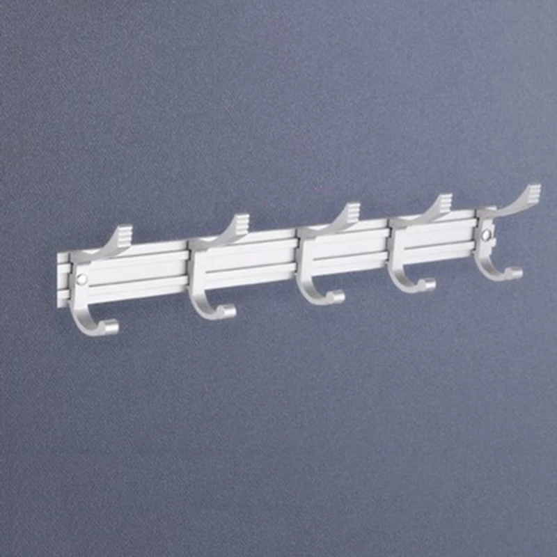 Пространство алюминиевый крючок настенная вешалка для пальто и шляп одежда Халат Держатель Ванная комната вешалка для полотенец