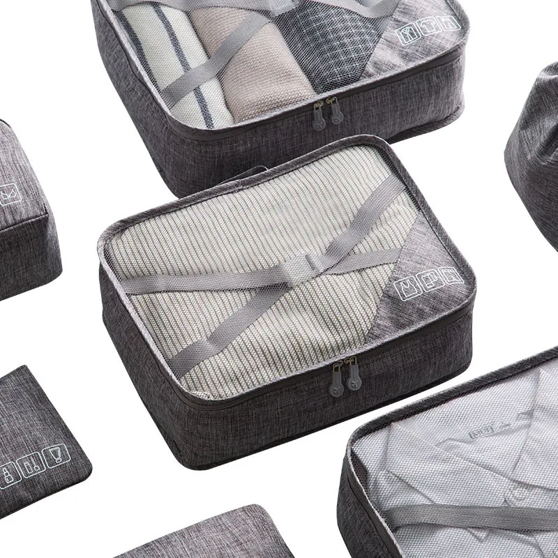 HHYUKIMI дорожная сумка упаковочные кубики, семь частей сумка для хранения нижнего белья отделка портативный водонепроницаемый мешок, дорожные упаковочные мешки