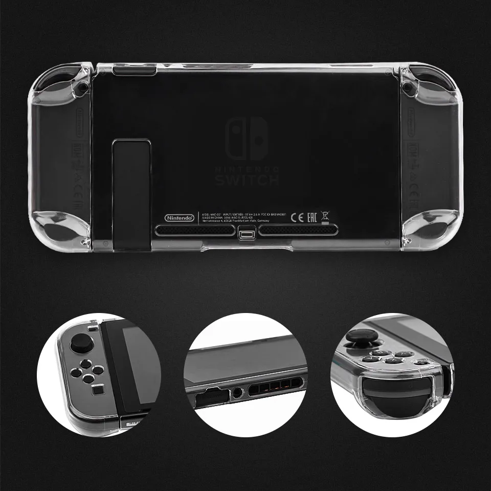 Тонкий тонкий защитный жесткий чехол Joy con прозрачный корпус 3 части дизайн