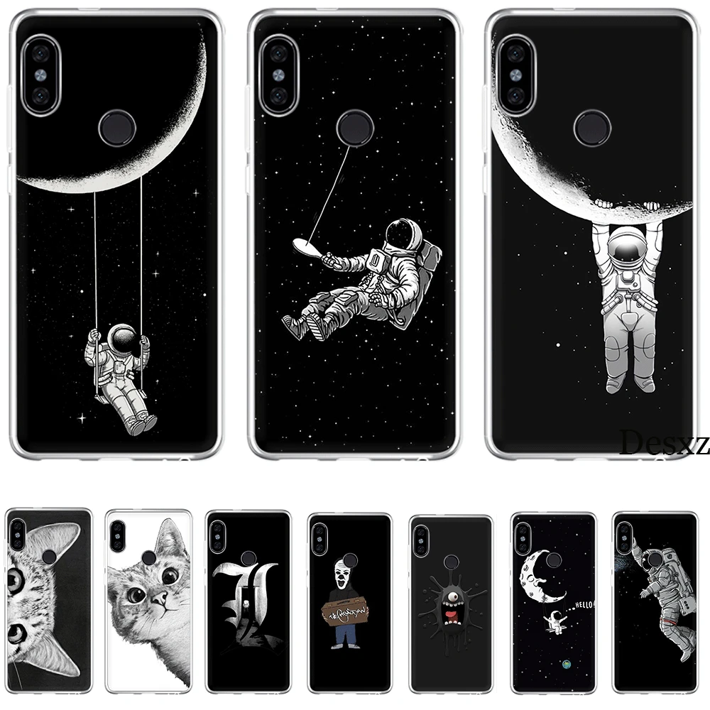 Чехол для телефона Xiaomi Redmi GO 7 S2 4A 4X5 5A Plus 6 6A 7A K20 Pro Защита пространство луна милые