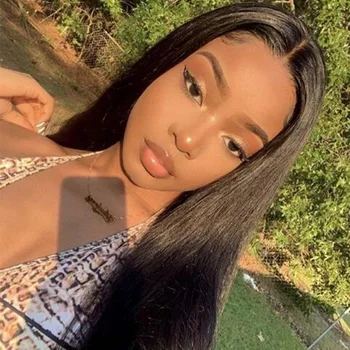 

DANBO Frontal Human Hair Straight Hair Brazilian Natural Frontal Wig HD Wig Black Women