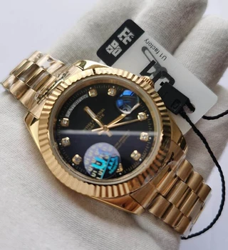 

U1 Factory Luxury Brand AAA watch crystal number Men automatic sweeping movement Watches daydate free delivery