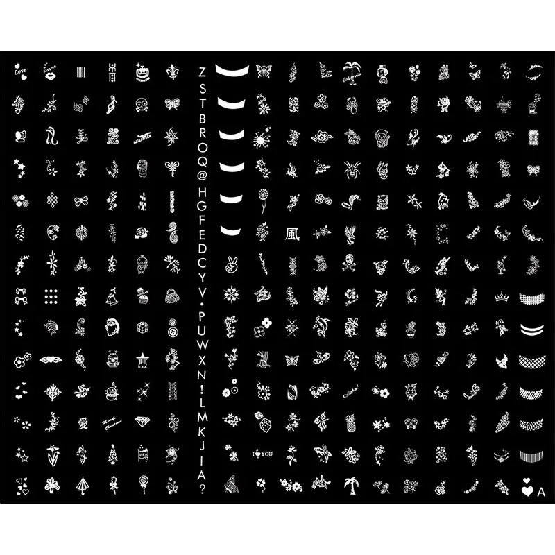 Fashion Design BIG SIZE Konad Stamping Nail Art Template DIY Nail Salon Image Plate (A/B  Style Choose) Free Shipping 5