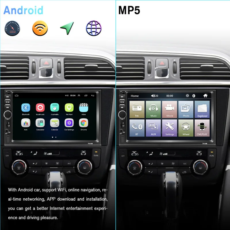 Carsanbo Авторадио 2 Din автомагнитола 7 &quotHD lcd сенсорный экран MP5 Автомобильный