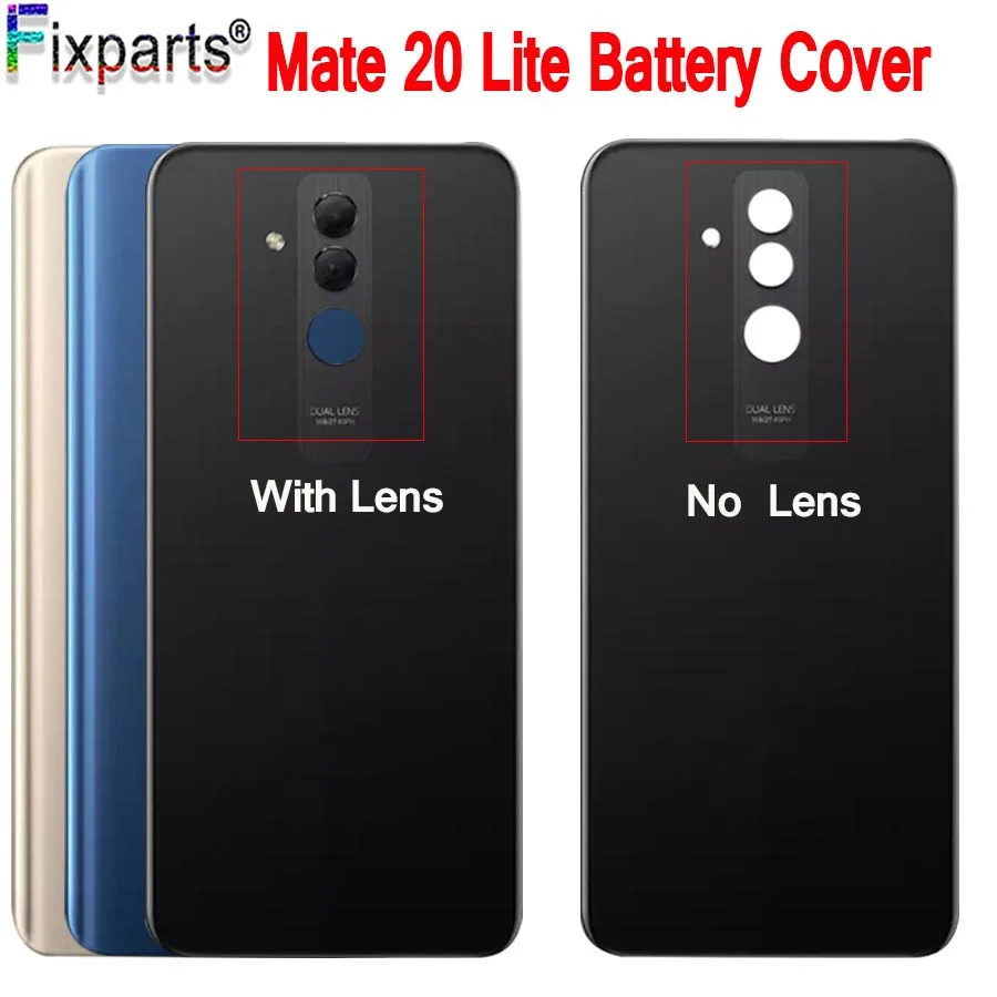 Крышка батарейного отсека для Huawei Mate 20 lite задняя крышка корпуса Lite со стеклянным
