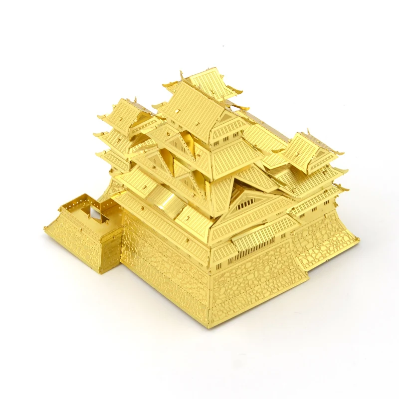 Металл DIY собранная модель 3D Трехмерная головоломка Япония Himeji замок латунная версия