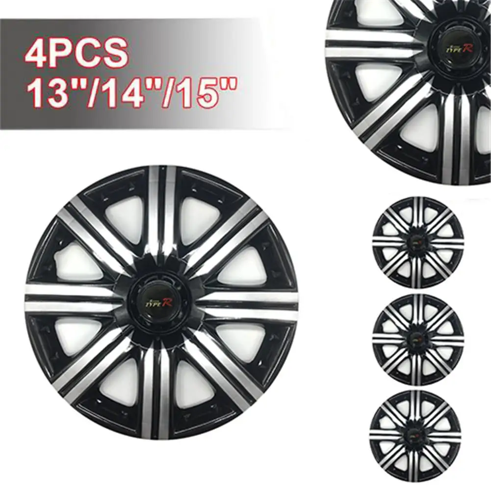 4PCS Car Wheel Cover Hubcap Wheel Decorative Cover Car Wheel Hub Cover 13-Inch 14-Inch 15-Inch Hubcap