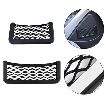 

New Automotive Bag With Adhesive Magic Sticker Car Net Pouch Organizer Pockets Net 2 Size 15X8cm 20X8cm