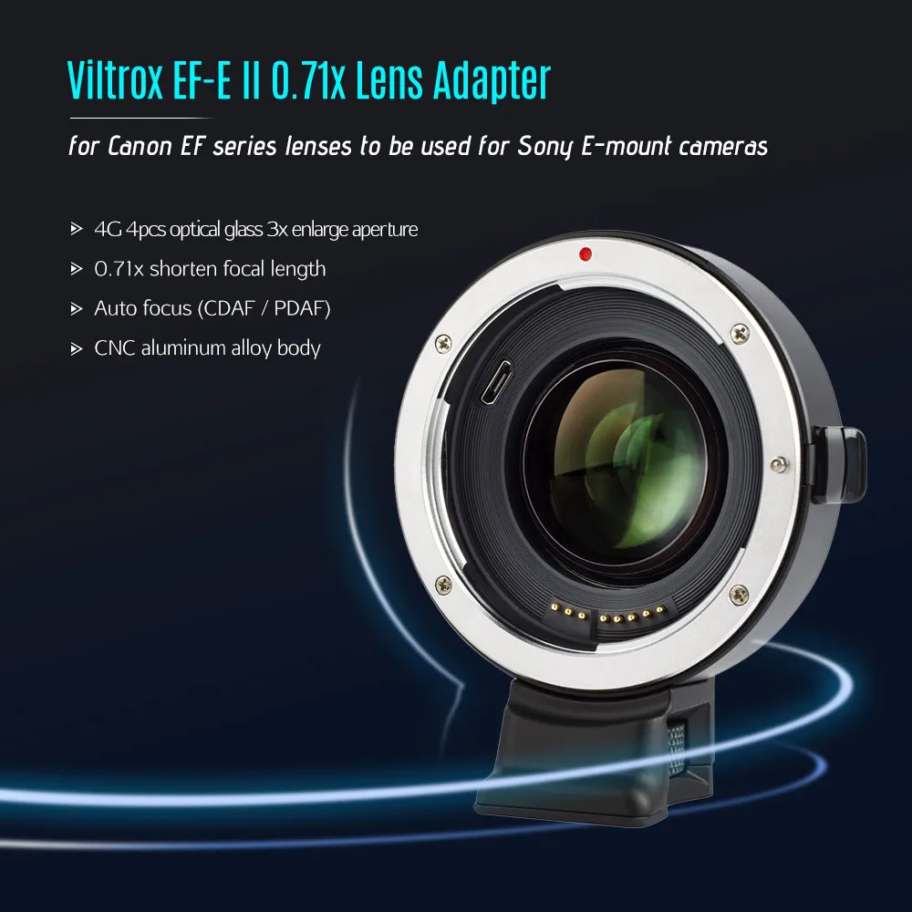 Viltrox EF-E II Автофокус редуктор Скорость усилитель объектива адаптер для Canon EF объектив для sony NEX E A9 A7 A7R/II/III A7SII A6500 NEX7