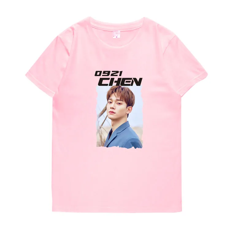 Летняя Стильная Футболка kpop exo chen album dear my dear That с принтом футболка унисекс с круглым вырезом и короткими рукавами k-pop - Цвет: 10