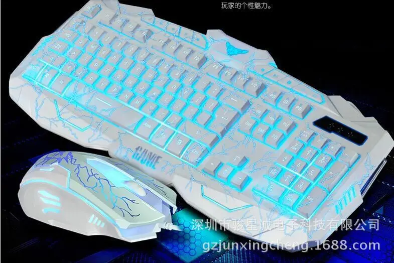 "Oimaster" V100 Machinery Armour Burst Crack версия Трехцветная подсветка игровая мышь Клавиатура Набор Лига