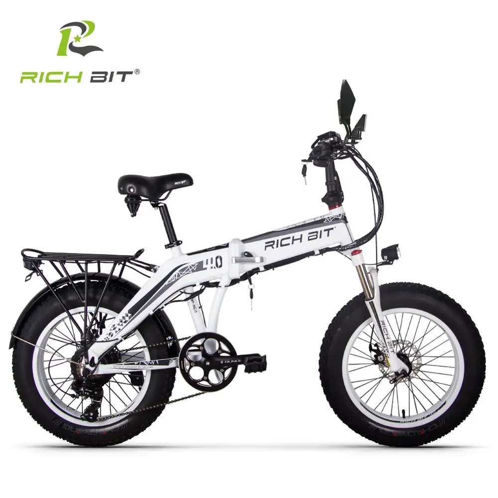 RICHBIT 500 Вт 48 В 20 Дюймовый фэтбайк Электрический велосипед складной снег Подвеска