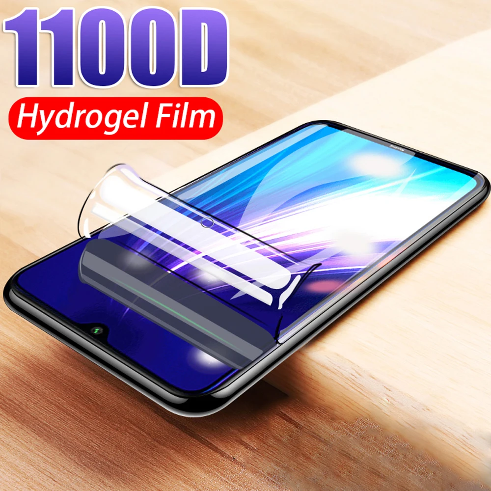 full cover for xiaomi redmi note 6 7 8 8T 9S pro hydrogel film 6A 7A 8A protective phone screen protector Not glass | Мобильные