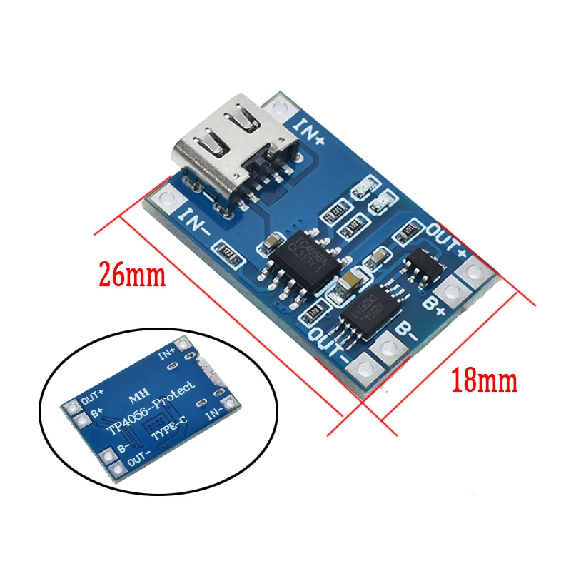 Умная электроника 5 в type c Micro USB 1A 18650 зарядная плата для литиевого аккумулятора с