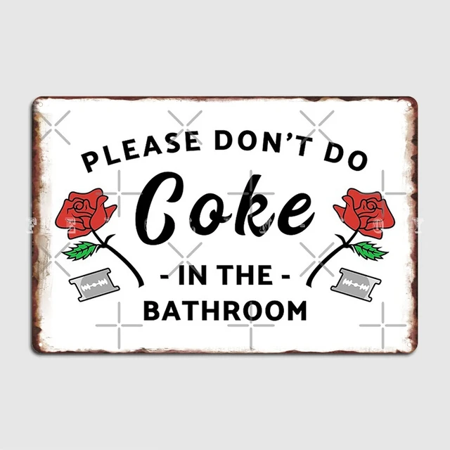 Funny Bathroom Hand Towel, Please Dont Do Coke in the Bathroom