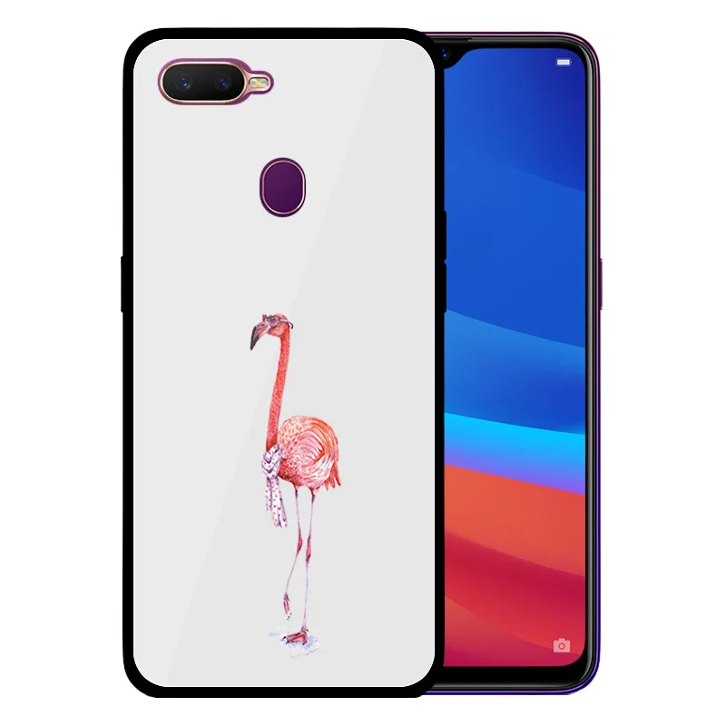 OPPO A9 A5 A7 A3S A83 A77 A5 9 A3 A7X Стекло чехол для телефона чехол с фламинго