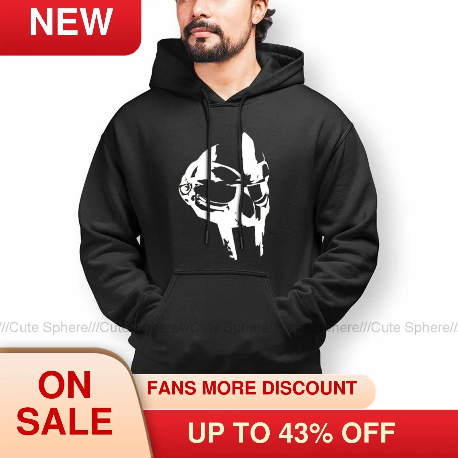 

Mens Mf Doom MF DOOM Silver Mask Madvillian J Dilla Madli Hoodie Fashion Long Sleeve Cotton Hoodies Warm Loose Pullover Hoodie X