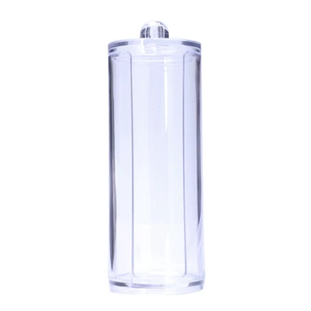 

Round Cosmetic Organizer Makeup Case Cotton Pad Case Box Lipstick Holder Clear