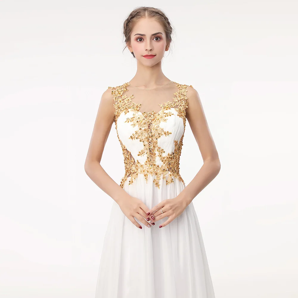 Robe De Soiree модные кружевные бисерные сексуальные длинные вечерние платья с открытой спиной Элегантные белые шифоновые вечерние платья для выпускного вечера