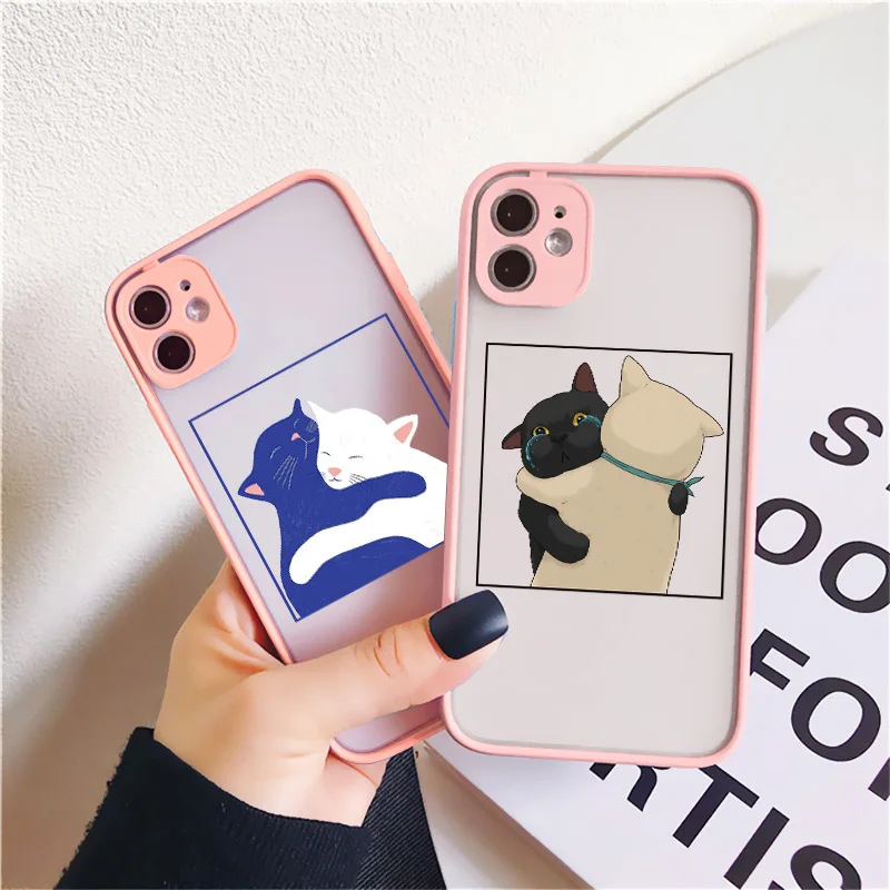 Cute Cartoon Cat Phone Case - Fun and Stylish Animal Back Cover