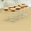 6 Piece 47*80mm 90ml Cork Glass Bottle Stopper Spicy Storage Jar Bottle Containers Glass spice candy Jars Vials DIY Craft 1