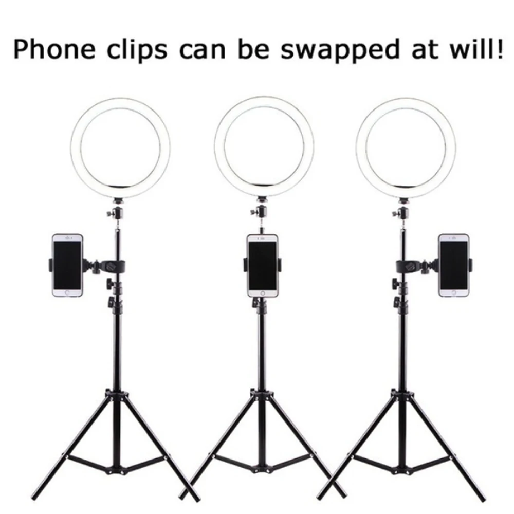 

Universal Ring Fill Light Selfie Dimmable Beauty W/Tripod Stand Photography Makeup LED Ring Light
