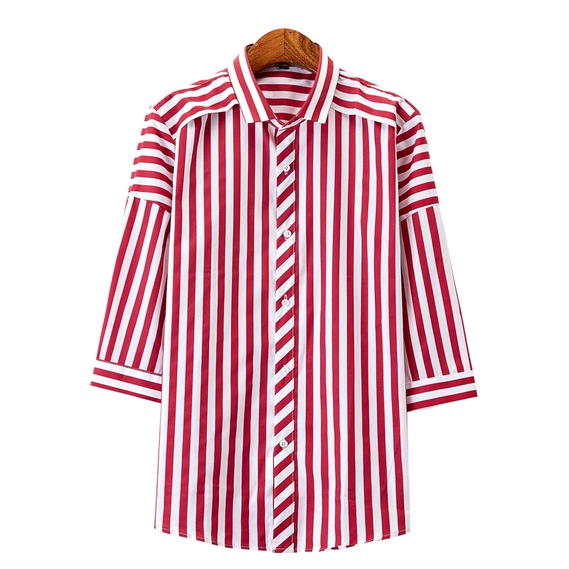Рубашка с коротким рукавом, летняя, большой размер, Повседневная рубашка, семь точек, рукав, модная, большой размер, высокое качество, мужская рубашка