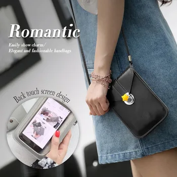 

2020 Touch Screen PU Leather Messenger Mobile Phone Bag Cross-Border for iphone 11/XR XS/XSMAX 11pro/11promax 6 7 8 plus Plain