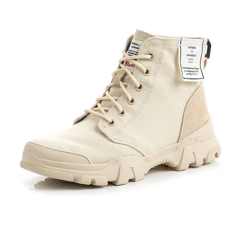 

fashion Martin Boots Ventilation Canvas England Wind 100 Take The Machine Car Boots Genuine Leather brogue shoes free shipping