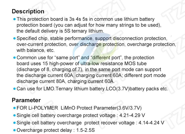 Scheda di Protezione per Batterie 5S 18V 21V 20A, Circuito di Protezione per Pacchi Batteria agli Ioni di Litio, Modulo BMS per Utensili Elettrici Scheda di Protezione per Batterie 5S 18V 21V 20A, Circuito di Protezione per Pacchi Batteria agli Ioni di Litio, Modulo BMS per Utensili Elettrici
